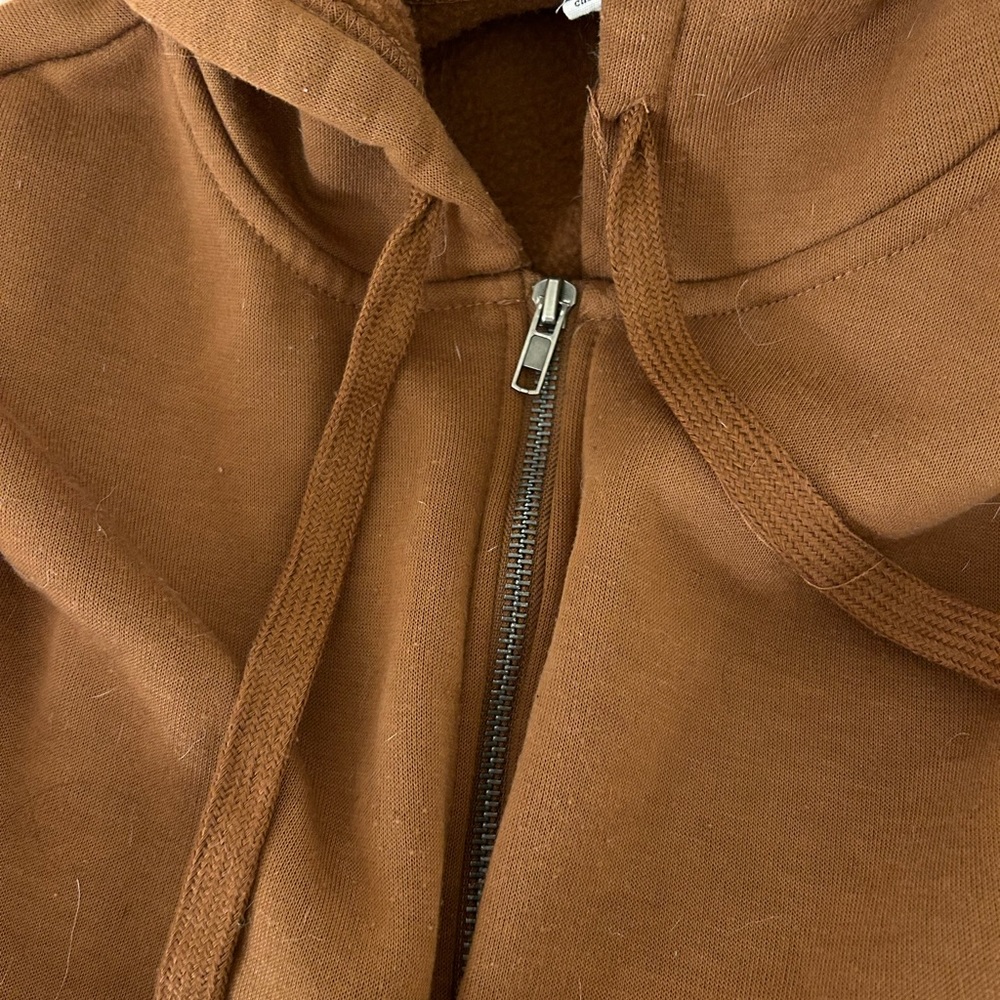 Brown zip up sweatshirt